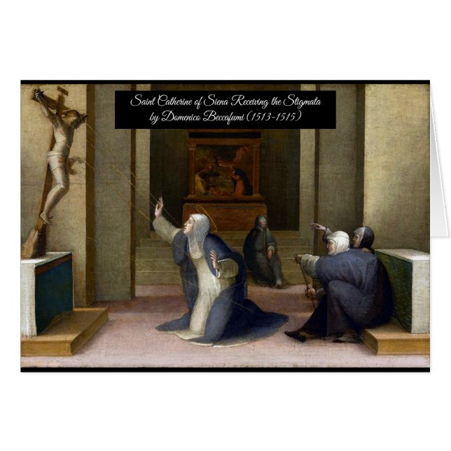 Saint Catherine Receiving the Stigmata  Cards (Front Horizontal)