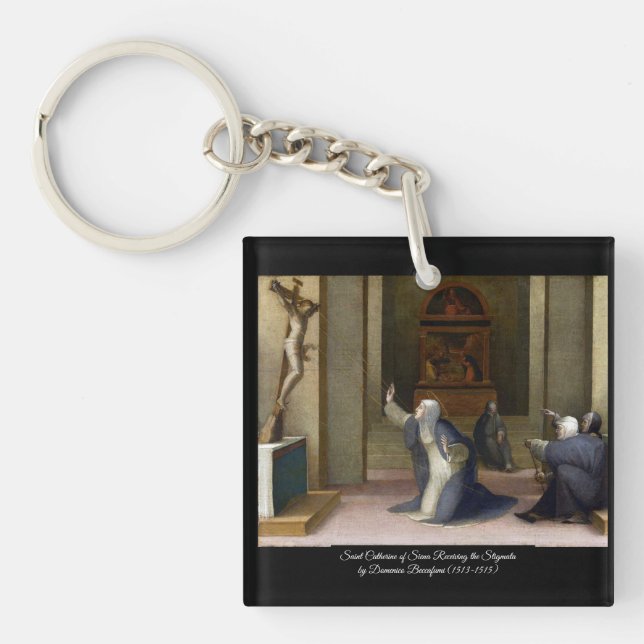 Saint Catherine Receiving the Stigmata  Keychain (Front)