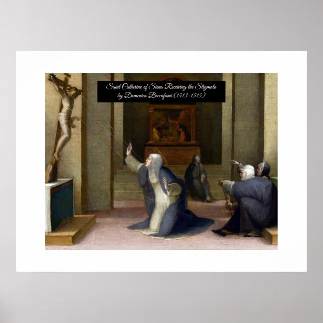 Saint Catherine Receiving the Stigmata Poster | Zazzle