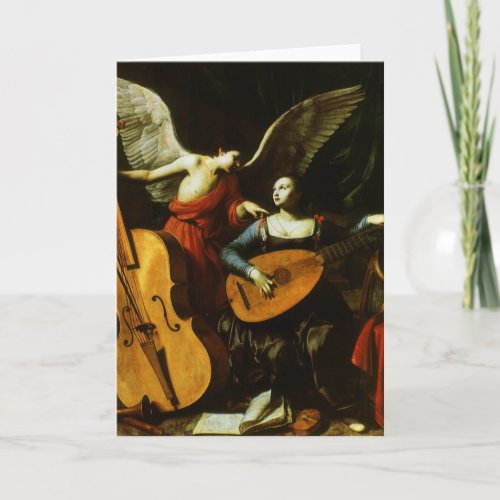 Saint Cecilia and the Angel by Carlo Saraceni Card