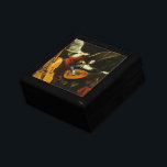 Saint Cecilia and the Angel by Carlo Saraceni Jewelry Box<br><div class="desc">Saint Cecilia and the Angel (c. 1610) by artist Carlo Saraceni (1579-1620) is a vintage Baroque fine art religious portrait painting. Saint Cecilia and a beautiful angel are playing music with musical instruments,  a cello and a lute.</div>