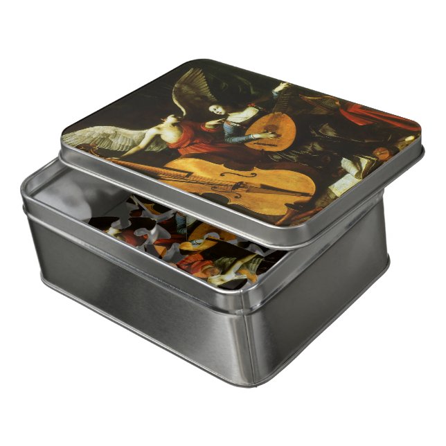 Saint Cecilia and the Angel by Carlo Saraceni Jigsaw Puzzle (Lid Open)