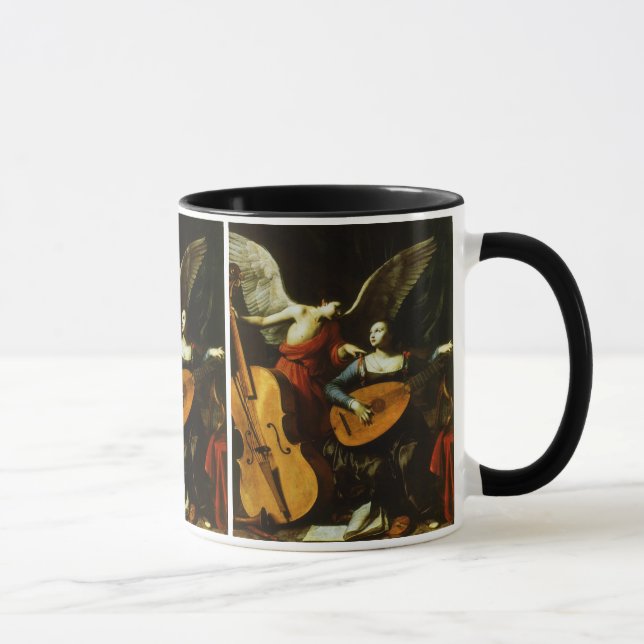 Saint Cecilia and the Angel by Carlo Saraceni Mug (Right)