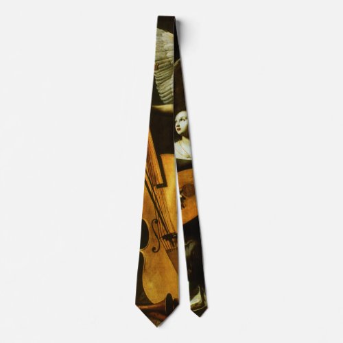 Saint Cecilia and the Angel by Carlo Saraceni Neck Tie