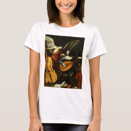 Saint Cecilia and the Angel by Carlo Saraceni Lute T-Shirt
