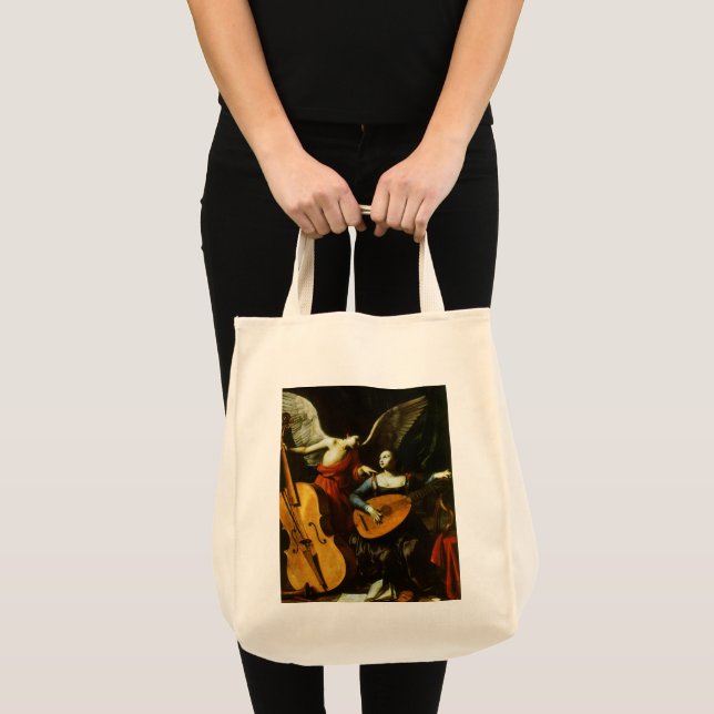 Saint Cecilia and the Angel by Carlo Saraceni Tote Bag (Front (Product))