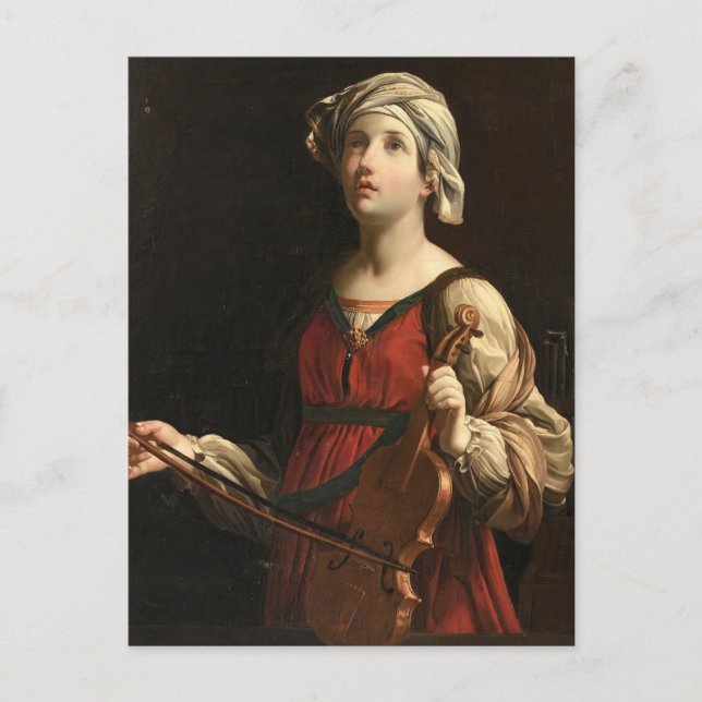 Saint Cecilia by Guido Reni Postcard (Front)