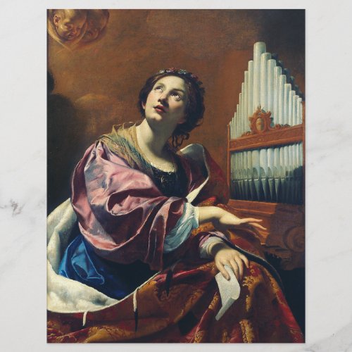 Saint Cecilia by Simon Vouet Flyer