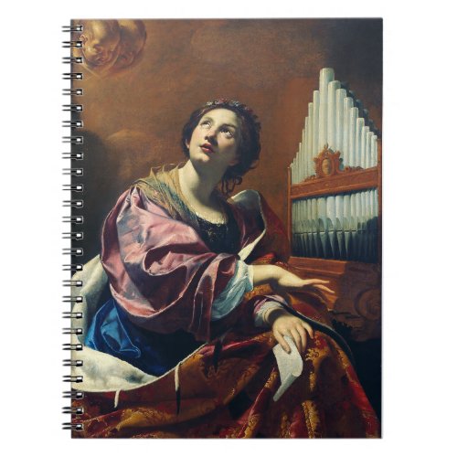 Saint Cecilia by Simon Vouet Notebook