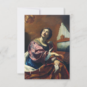 Saint Cecilia by Simon Vouet Thank You Card