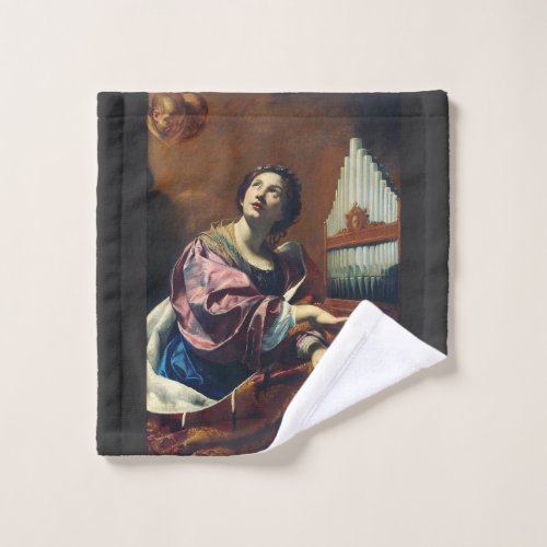 Saint Cecilia by Simon Vouet Wash Cloth