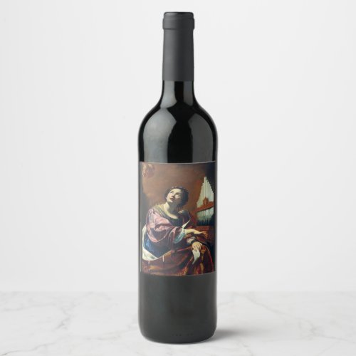 Saint Cecilia by Simon Vouet Wine Label