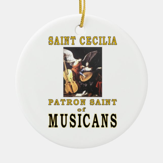 SAINT CECILIA CERAMIC ORNAMENT (Front)