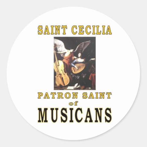 SAINT CECILIA CLASSIC ROUND STICKER