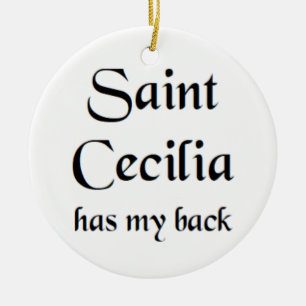 saint cecilia coffee mug ceramic ornament