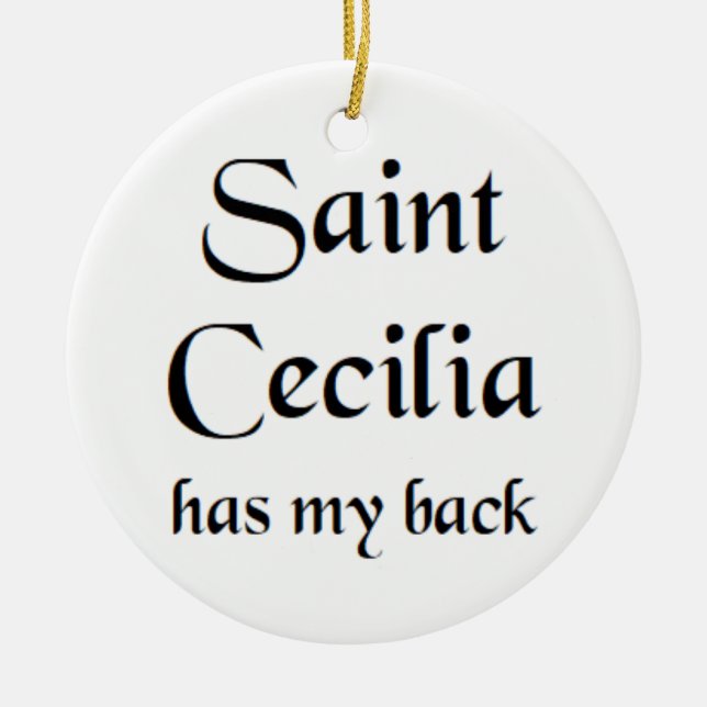 saint cecilia coffee mug ceramic ornament (Front)