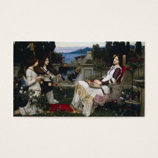 Customizable Saint Cecilia Sitting in the Garden Business Cards
