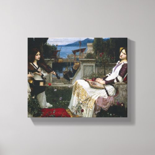 Saint Cecilia in the Garden Canvas Print