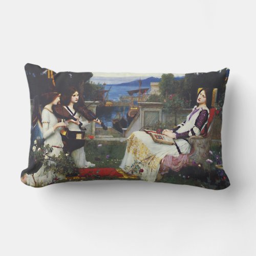 Saint Cecilia in the Garden Lumbar Pillow