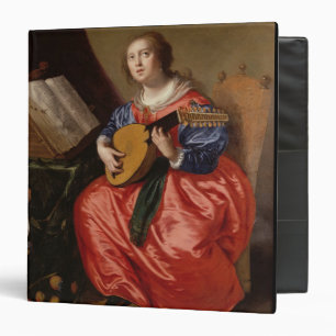 Saint Cecilia (oil on canvas) 3 Ring Binder