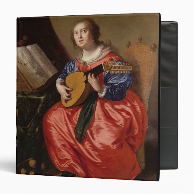 Saint Cecilia (oil on canvas) 3 Ring Binder (Front/Inside)