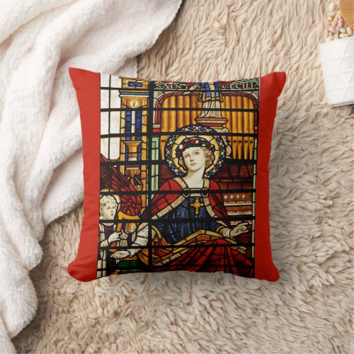 Saint Cecilia Patron Saint  Music  Throw Pillow