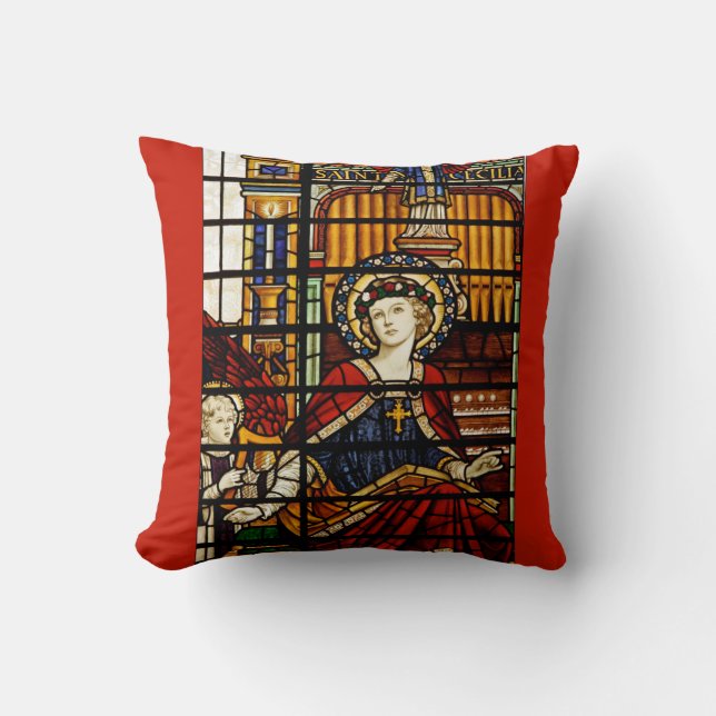 Saint Cecilia Patron Saint  Music  Throw Pillow (Front)