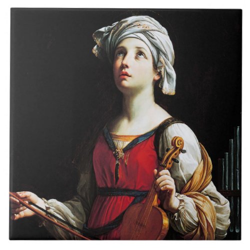 Saint Cecilia St Cecilia Guido Reni Ceramic Tile