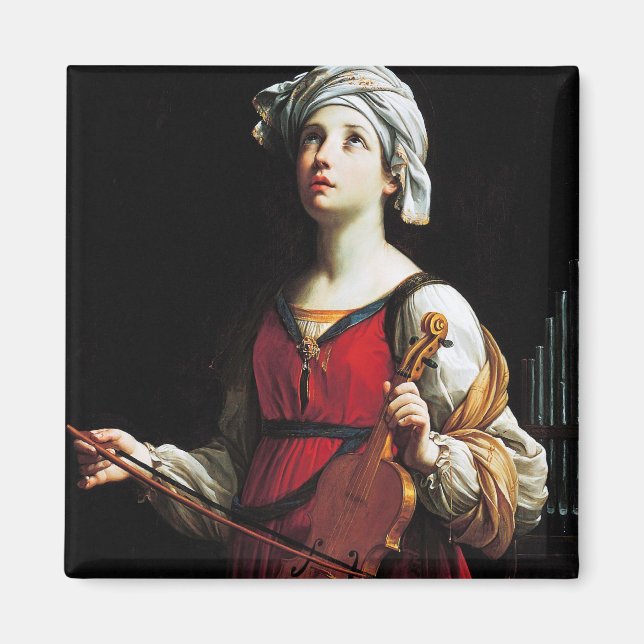 Saint Cecilia (St. Cecilia), Guido Reni Magnet (Front)