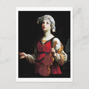 Saint Cecilia (St. Cecilia), Guido Reni Postcard