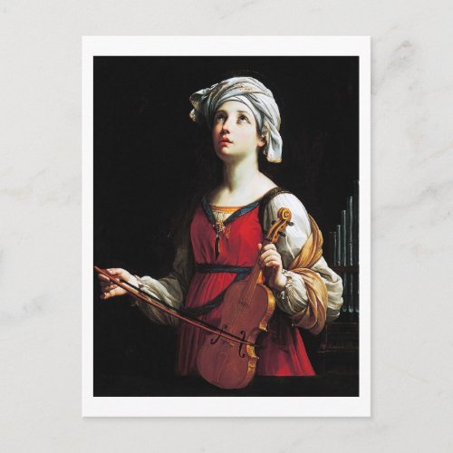 Saint Cecilia St Cecilia Guido Reni Postcard