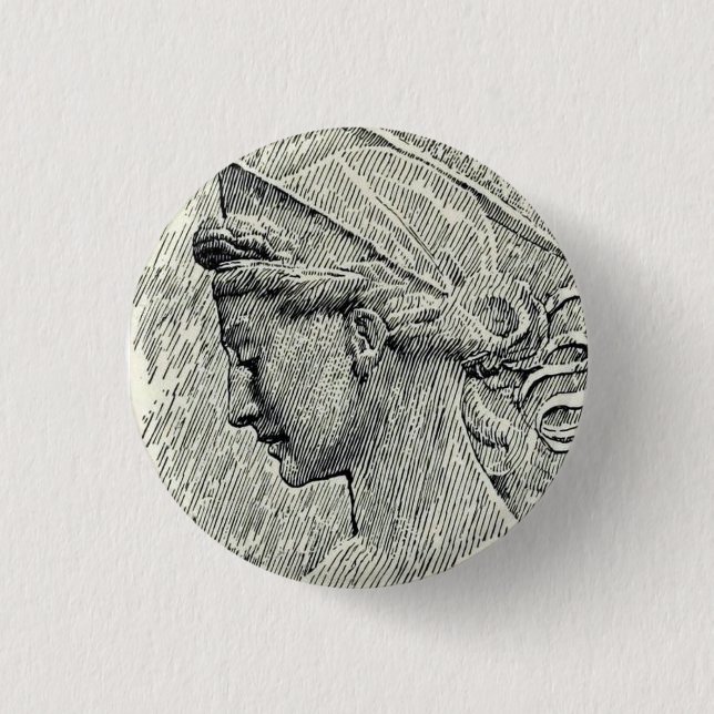 Saint Cecilia Virgin and martyr Button (Front)
