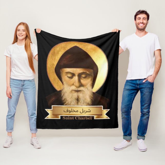 Saint Charbel  Fleece Blanket (In Situ)