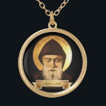 Saint Charbel Makhlouf Gold Plated Necklace<br><div class="desc">Saint Charbel Makhlouf Unisex Medal  -
Saint of the Maronite Church of Lebanon
and "mystic monk" known for the intercession of miracles.</div>