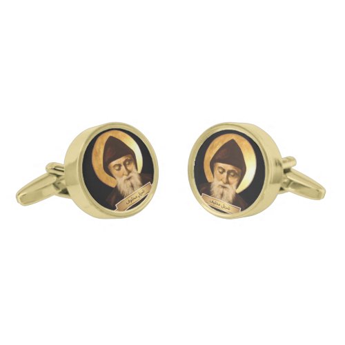 Saint Charbel Makhlouf Maronite Church Cuff Links