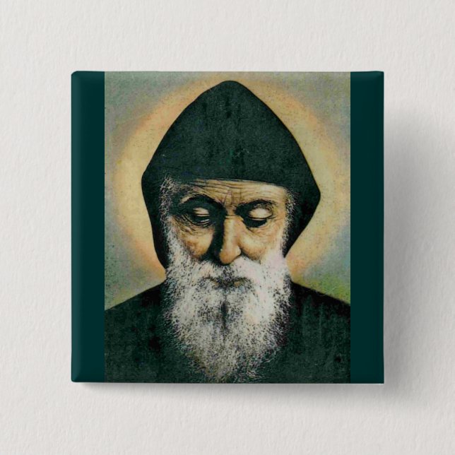 Saint Charbel Portrait Button (Front)