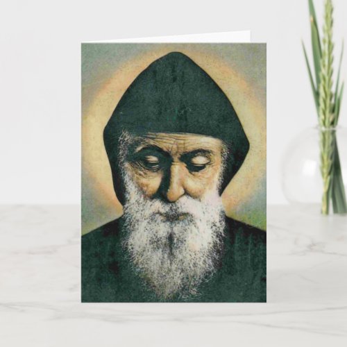 Saint Charbel Portrait Card