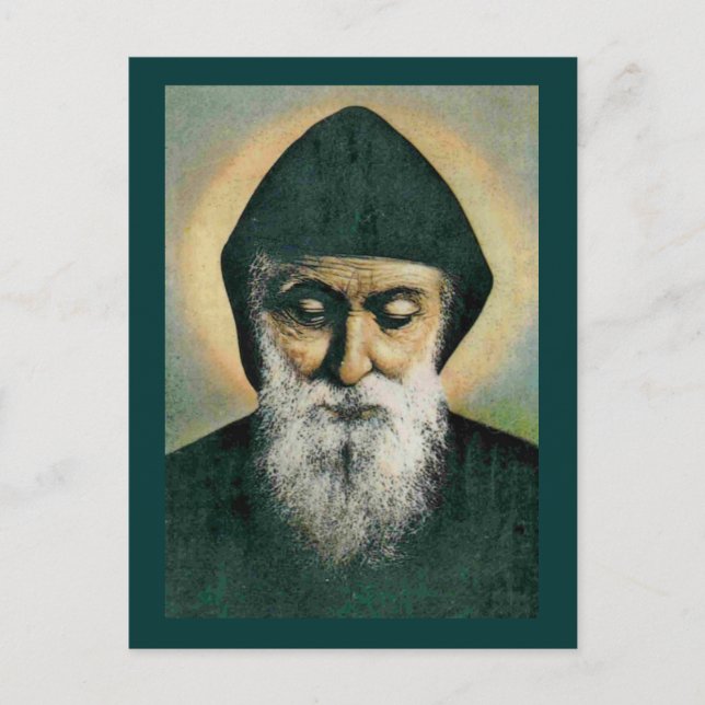 Saint Charbel Portrait Postcard (Front)