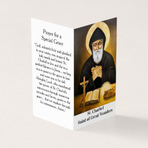 Saint Charbel Prayer Card