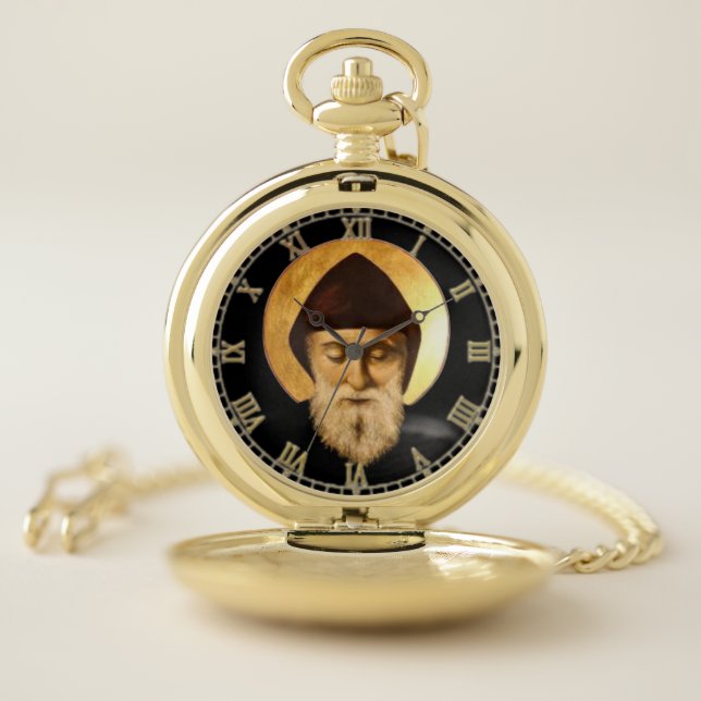 Saint Charbel (Sharbel) Makhlouf Maronite Rite Pocket Watch (Inside)