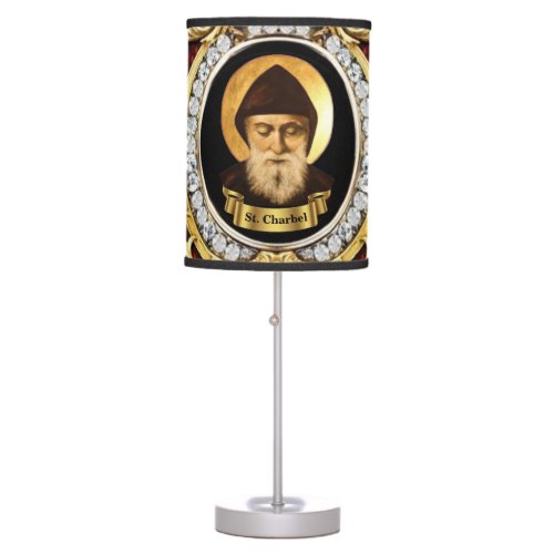 Saint Charbel  Table Lamp