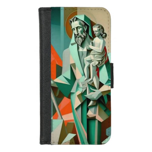 Saint Christophe cubism iPhone 87 Wallet Case