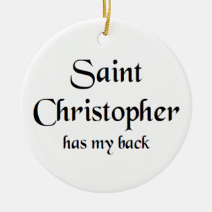 saint christopher coffee mug ceramic ornament