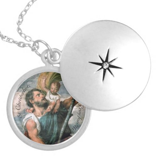 Saint Christopher Locket Necklace