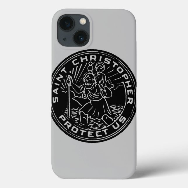 Saint Christopher Medal Case-Mate iPhone Case (Back)