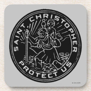 Saint Christopher Medal Drink Coaster