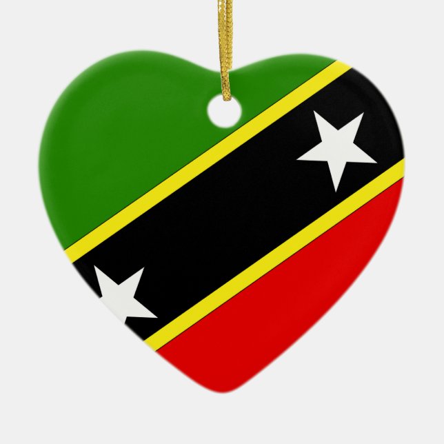 Saint Christopher Nevis Ceramic Ornament (Front)