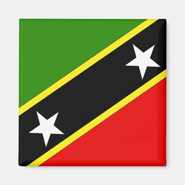 Saint Christopher Nevis Flag Magnet (Front)