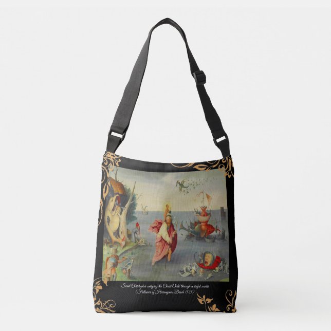 Saint Christopher Patron saint of Travelers Crossbody Bag (Front)