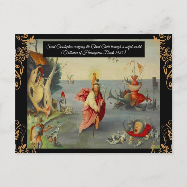Saint Christopher Patron saint of Travelers Postcard (Front)